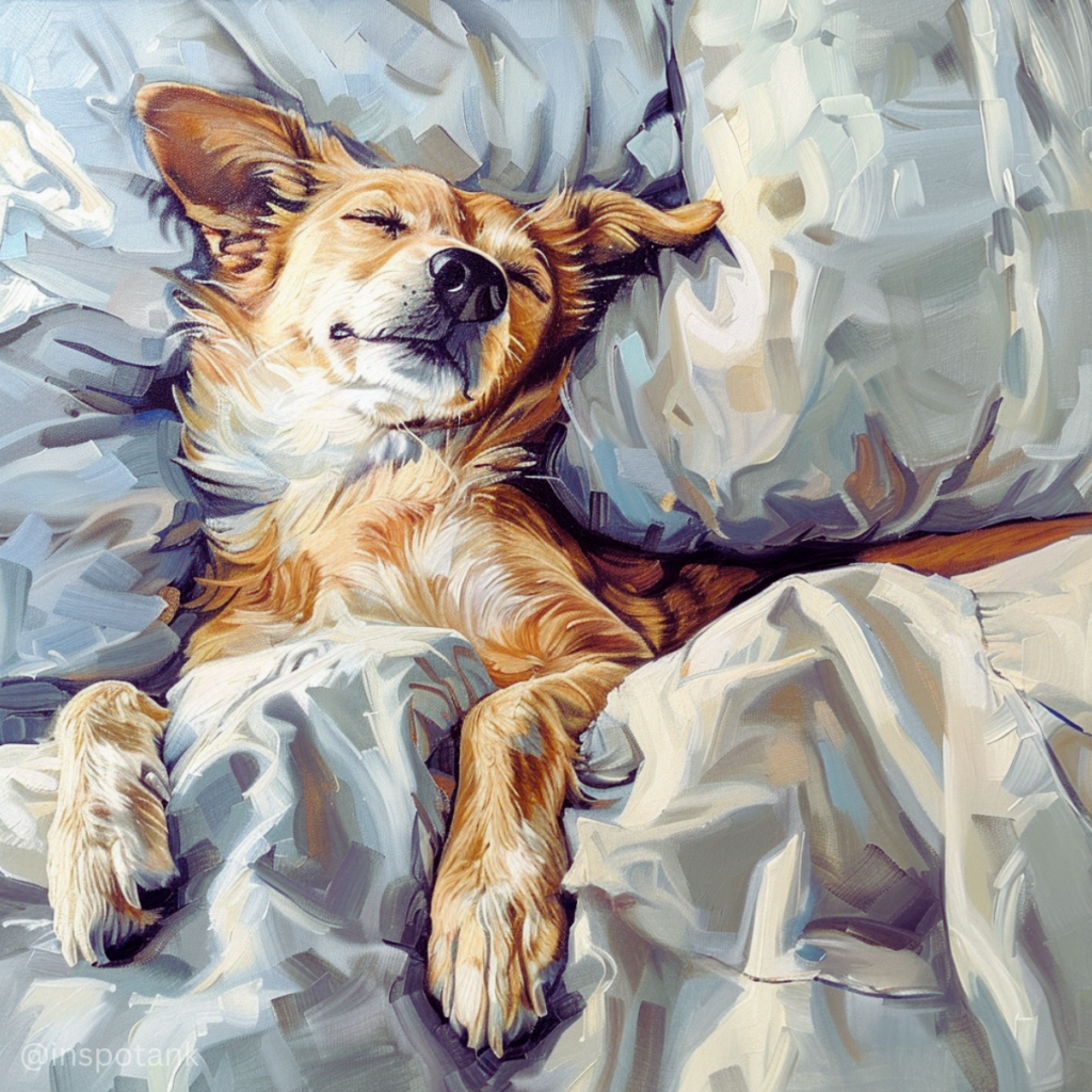 acrylic-dog-painting-idea-pillow-bed-art