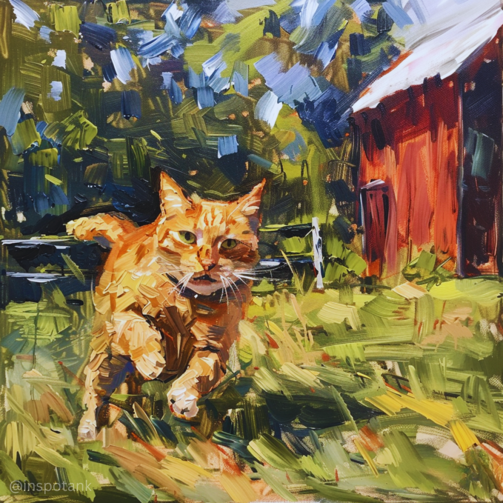 acrylic-cat-painting-idea-impressionism-farm-art