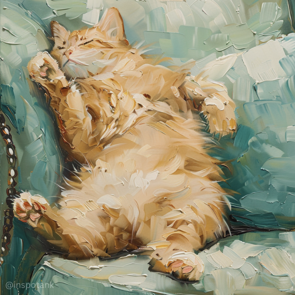 acrylic-cat-painting-idea-sleeping-on-couch