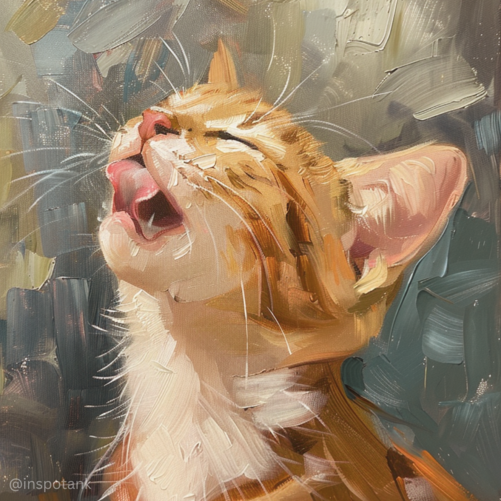 acrylic-cat-painting-starting-yawn-art