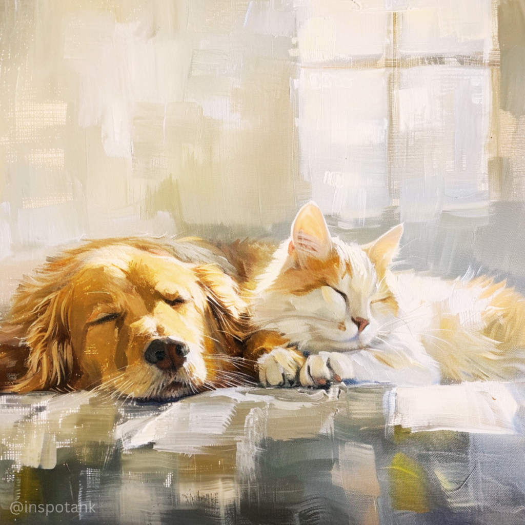 acrylic-cat-painting-with-dog-art-inspo-cute